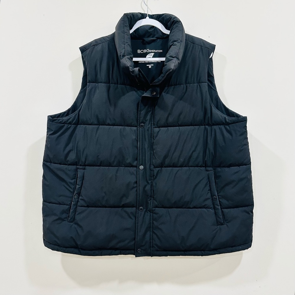 BCBGeneration Women’s Black Puffer Quilted Vest Size 2X Without A Hood